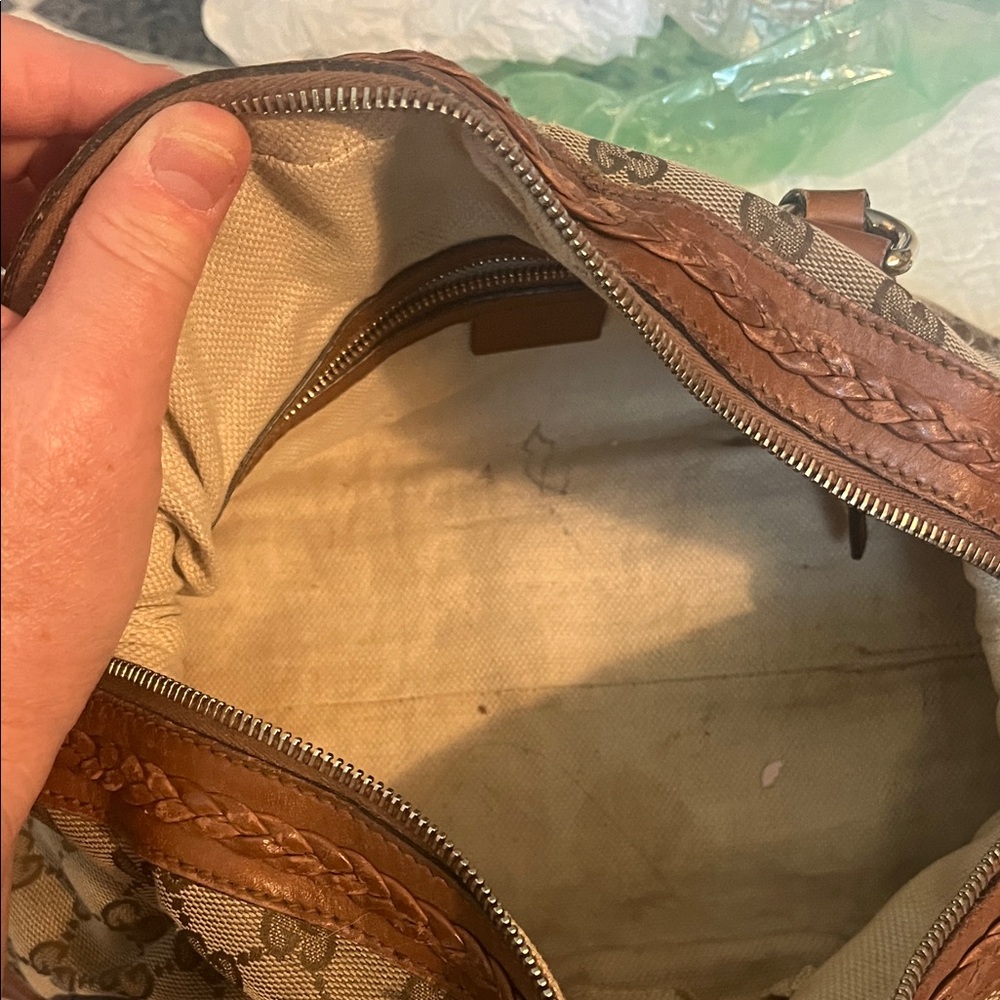 Authentic Gucci Monogram Satchel - Picture 12 of 13